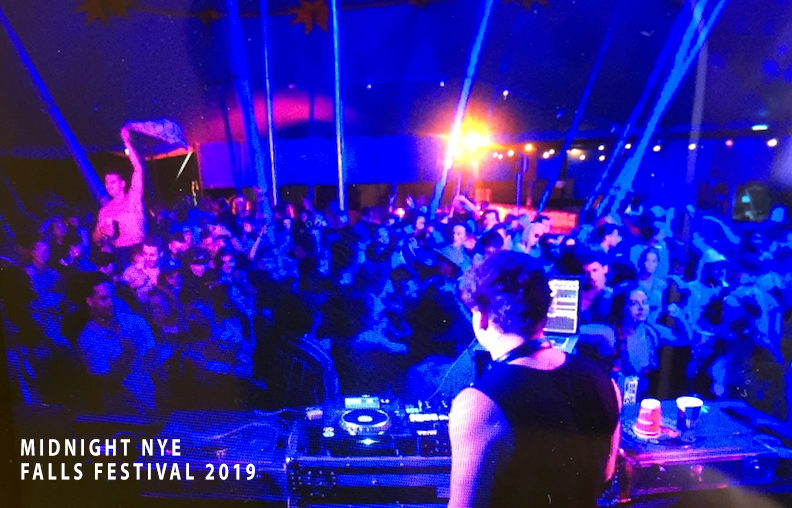 Nick Gurr AKA Baltah Welcoming the New Year at Falls Festival 2019